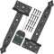 KOTARBAU® 2 cerniere a croce nere da 250 mm, cerniera per porta esterna, cerniera per cancelli, chiusura per porta, rivestimento a spruzzo