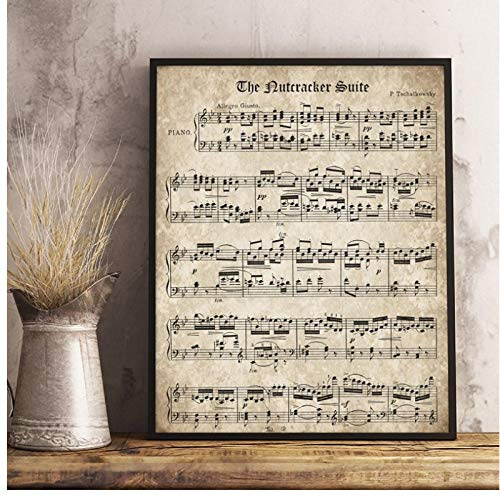 Le Casse-Noisette Vintage Partition Affiche Et Imprimer Piano Musique Toile Peinture Mur Photo Décor À La Maison 50x70cm No Frame