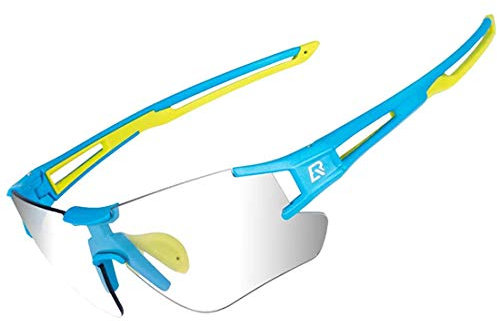 RockBros Sonnenbrille, selbsttönend, Herren, Fahrrad, Radfahren, halber Rahmen, polarisiert, Sport, Mountainbike, Angeln, Laufen
