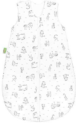Odenwälder Jersey-Schlafsack happy animals 70 cm grey