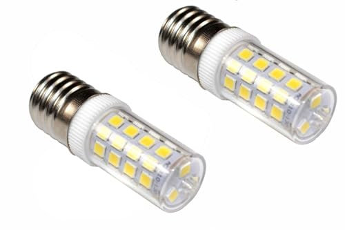 HQRP 2 pezzi E17 Base 43 SMD 2835 Lampadina LED dimmerabile 220V bianco freddo per microonde/frigorifero/cappa aspirante da cucina/luci cappa aspirante Sostituzione