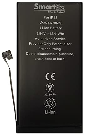 Smartex® Black Label Batterie Compatible avec iPhone 13-3232 mAh | Garantie 2 Ans