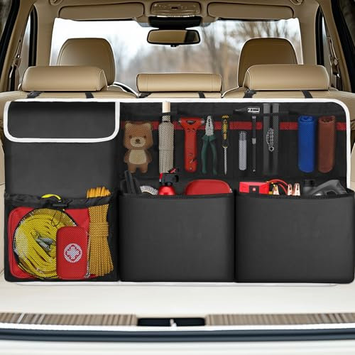 Oasser Car Boot Organiser Storage with 8 Different Functional Storage Bags, Boot Tidy for SUV Truck MPV VAN