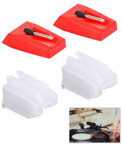 Set di 2 Puntina Giradischi, Puntina Universali Giradischi, Compatibile con Phonografi e LP, Ideale per Audio di Alta Fedeltà, Design Robusto, Facile da Installare, Materiali Premium per Durabilità