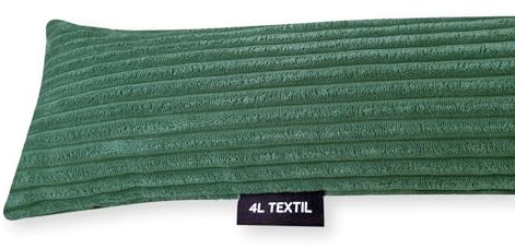 4L Textil Zugluftstopper aus Cord Durchzugstopper Windstopper für Türen und Fenster Luftzugstopper für Tür Türschlange Türrolle 70 cm 80 cm 90 cm 100 cm 150 cm (Grün, 90 cm)