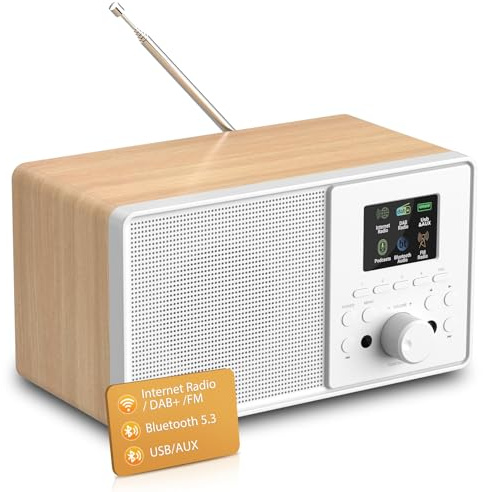 Radio Internet WiFi Dab+ avec Bluetooth 5.3 et écran Couleur