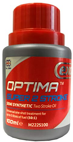 One Shot 2 Stroke Oil EXOL Optima 100ml Lawnmower Chainsaw Strimmer etc 2-Stroke