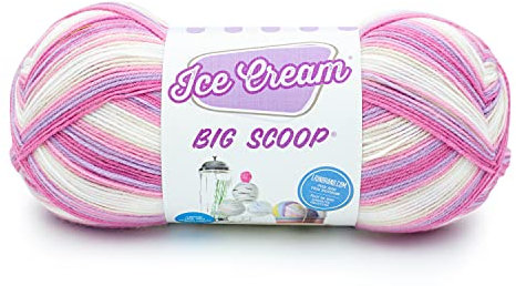 Lion Brand Yarn Ice Cream Big Scoop Yarn, Neapolitan