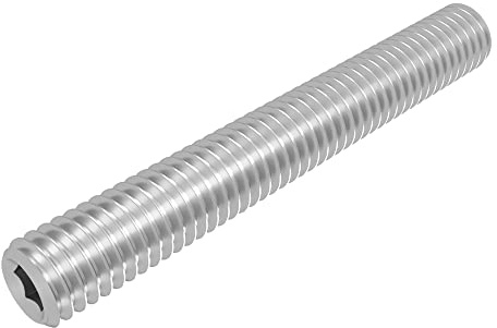 SECCARO Gewindestift mit Ringschneide M6 x 45 mm, Edelstahl V2A VA A2, DIN 916 / ISO 4029, Innensechskant, 20 Stück