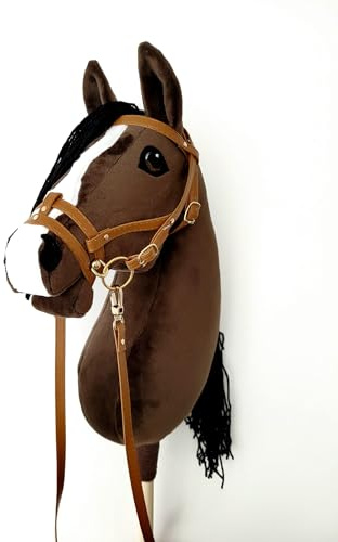 Hobby Horse Cavallo da hobby grande A3 (cavallo su un bastone) (Marrone)