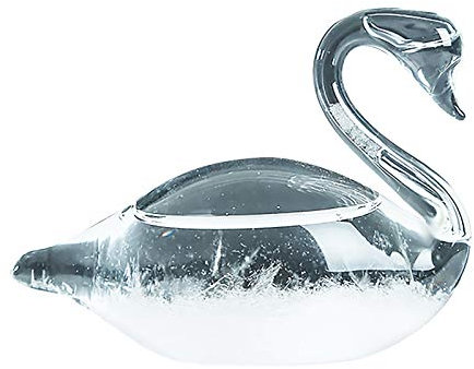 Storm Glass Weather Station, Swan Glass Weather Forecaster Barometer Weather Forecast Bottle Weather Predictor Desktop Decorative Unique Gifts for Halloween Thanksgiving Christmas