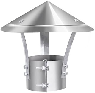 YFAURNDE Copertura Antipioggia for Tetto Rotondo Copertura del Camino Tetto Esterno Argento Comignolo Tondo Comignolo in Acciaio Inox Ha Un'Ottima Ventilazione Mantieni L'Aria Interna Fresca(220mm)