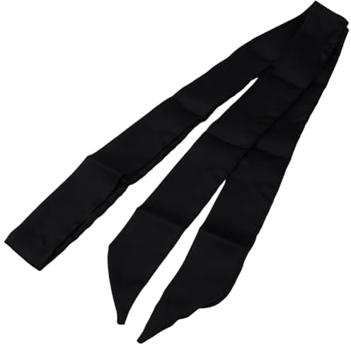 GORGECRAFT 2 sciarpa Elegante Nastro Tinta unita Lunga in Raso Nero Cintura Sottile per Borsa Camicie Jeans Abiti Accessori
