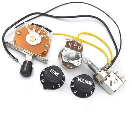 Gitarrledningar Förkopplad gitarrkabel med brytare push pull 500K spolshunt 1 T1V 5 vägs