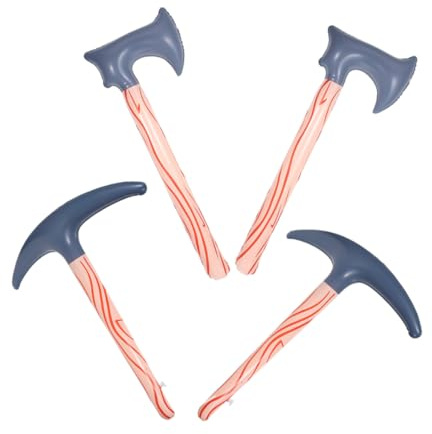 Mikinona 4 Picconi Gonfiabili Realistici per Feste Spiaggia e Piscina Accessori Costume Leggeri e Sicuri per Carnevale Halloween e Compleanni