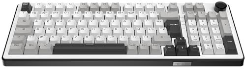 The G-Lab KEYZ Elite 400 WG - Clavier Gamer sans Fil, Tri Mode 2.4 Ghz/Bluetooth/Filaire - Clavier Mécanique Hot Swap, Switch Pré-lubrifié, Gasket 5 Couches, RGB+Macro - AZERTY FR - Windows/Mac