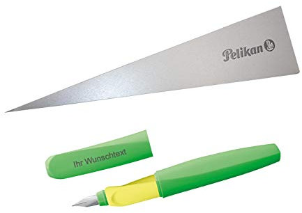 Pelikan Füllhalter Twist P457, Neon Grün, inkl. Laser-Gravur