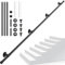 Stair Handrail PaNt 3M Wall Mounted Handrail Safety Hand Rail Non-Slip Steel PipeHandrail Indoor Outdoor Industrial Pipe Towel Rail Wrought Iron Wall Balustrade Handrail Banister Stair Railing