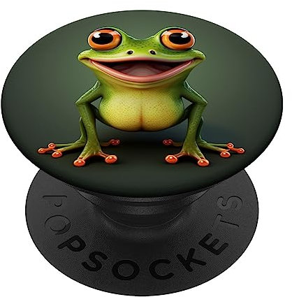 Niedlicher Kawaii-Frosch-Vibes für Frosch-Liebhaber, Frosch PopSockets mit austauschbarem PopGrip