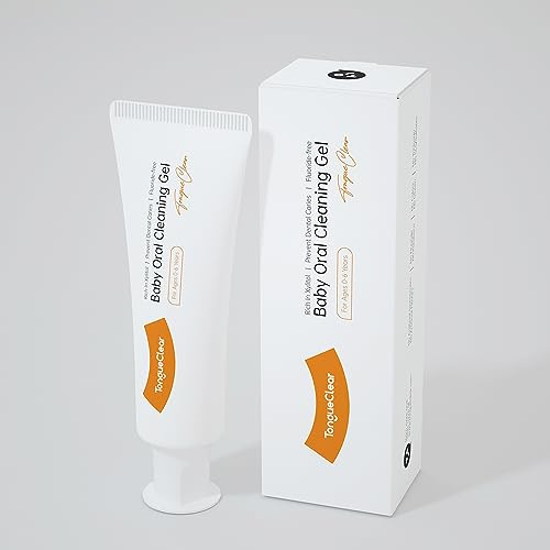 Tongueclear Baby Teething Relief for Infants and Kids, Cooling Gel for Gums Soothing Massage, Toddler Training Toothpaste 1.76 Oz Tubes (Pack of 1) 口