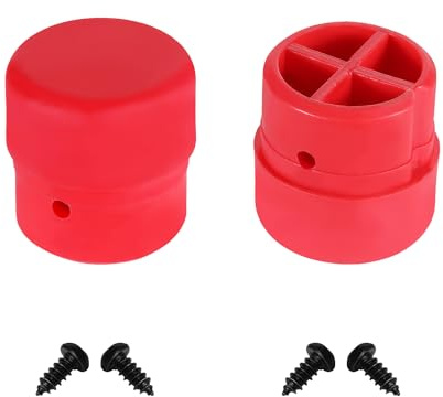 KAMIER Upgraded Plastic Tips Replacement for Razor Crazy Cart XL DLX Shift Drifter Cart Stabilizing Post Kids Electric Go Kart Front Plastic Post Parts Red (Set of 2) Part W25143490214