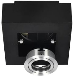 EDO Spot Plafonnier LED GU10 1 Flamme Blanc OSMIN RIM - Spot de Plafond Orientable avec Anneau Interchangeable Ø55/75 mm - Luminaire en Aluminium pour Intérieur - Sans Ampoule