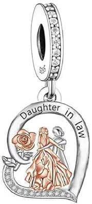 Daughter In Law Charm Pandora Compatible 925 Sterling Silver Wedding Dangle
