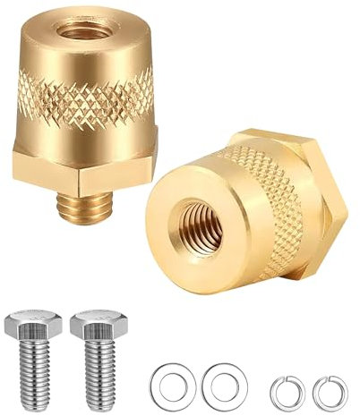 Flaconi 2PCS Morsetti Batteria Auto,Adattatori per Batteria,Morsetti per Batteria,Polo Batteria M8,con Viti in Acciaio Inox,Adatto per Collegare i Poli Positivo e Negativo Delle Batterie Dell'auto