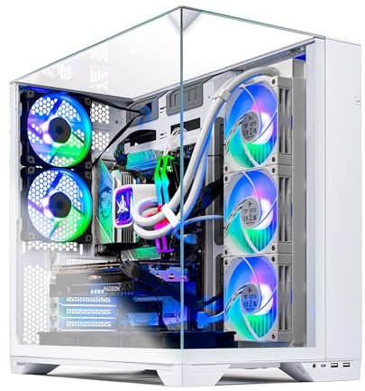 Skytech Gaming O11 Vision Desktop PC, Ryzen 7 9800X3D 4.7 GHz (5.2 GHz), AMD RX 9070XT 16GB, 2TB Gen4 NVMe SSD, 32GB DDR5 RAM 6000 RGB, 850W Gold ATX 3 PSU, 360mm ARGB AIO, Wi-Fi, Win 11