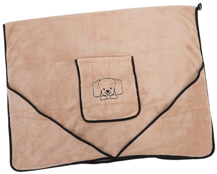 NOLITOY Schnelltrocknendes Hundehandtuch Mit Eingrifftaschen Maschinenwaschbare Bade-wickeldecke Für Haustiere Zum Abtrocknen Von Hunden Nach Ausflügen Und Spaziergängen