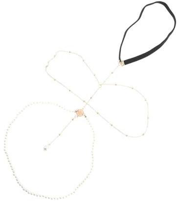 MAGICLULU Chaîne de jambe en perles pour femmes – Chaîne corporelle – Accessoires de bijoux corporels en alliage, élégant, pour mariage et sortie