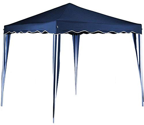 Bakaji Gazebo 3x3 Mt Pieghevole Impermeabile Richiudibile 3 x 3 Tendone Giardino, Telo Impermeabile, Struttura Metallo Apertura e Chiusura a Fisarmonica, modello ISCHIA (Blu)