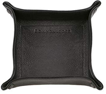 Sonnenleder Ablageschale Leder Taschenleerer Schale Lederschale Stiftschale schwarz Vide Poche Größe S