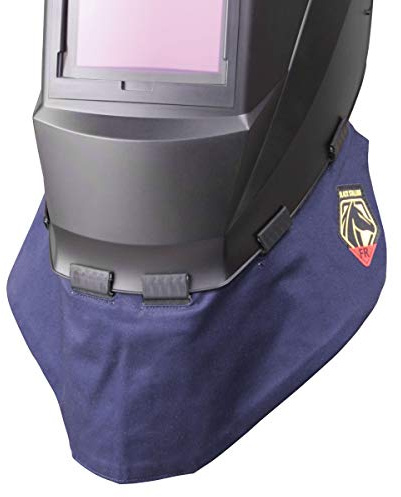 Black Stallion (AH2140-NS 7 oz Flame-Resistant Wrap-Around Helmet Bib, Double Layer, Extended Front Coverage, Reduces Chest Glare, Secure Hold, Fits Most Helmets