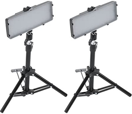 LED Videolicht Kit, RGB LED Fülllicht mit Verstellbarem Stativ, Dimmbares USB Netzteil, Tragbare Fotobeleuchtung für Studioaufnahmen