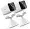ieGeek 2 Pièces Caméra Surveillance WiFi intérieure sans Fil - 1080P Caméra de Surveillance sur Batteries AI/PIR Détection Mouvement, Vision Nocturne, Audio Bidirectionnel, Sirène, Carte/Cloud, Alexa