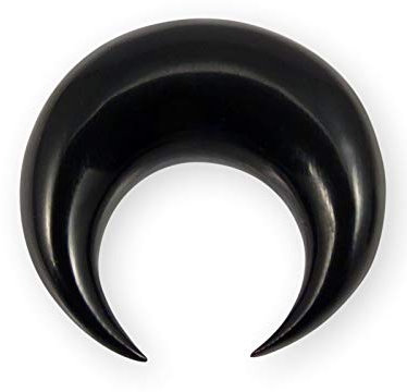 Fly Style Septum Ohr Expander Dehnsichel Piercing aus Büffelhorn - Handarbeit Dehnspirale Dehnungsschnecke, Grösse:3 mm