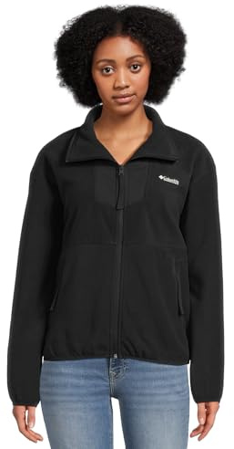 Columbia Pile da donna Sequoia Grove con zip intera, nero, Medium