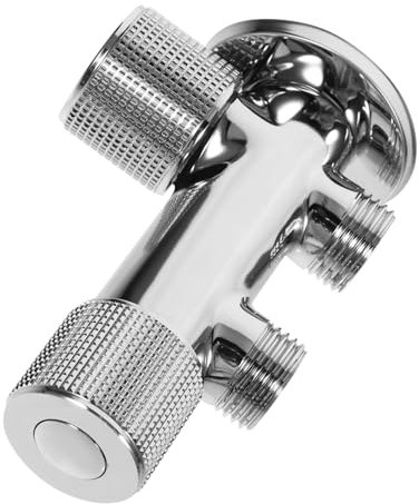 DOITOOL Waschbecken Absperrventil Kupfer 1/2 Zoll Wasserumsteller Mit Doppelanschluss Für Waschmaschine Toilette Spülbecken Mit Schnallen Unterlegscheibe Und Gewindeanschluss