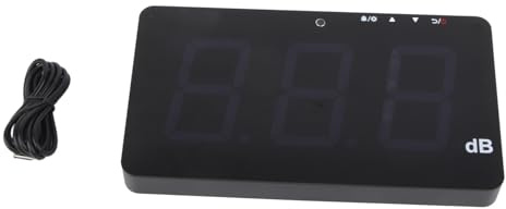 Fonometro Professionale Certificato, Sound Level Meter Digitale a Parete, 30-130dB con Display LCD - Allarme Acustico e Misurazione Interna Esterna, Ideale per Ufficio, Casa e