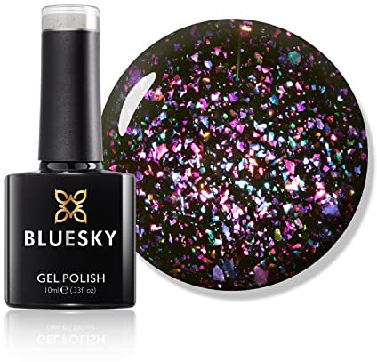 Bluesky Gel Nail Polish, Galaxy 06, Intergalactic, Glitter, 10ml (Requires Curing Under UV LED Lamp)