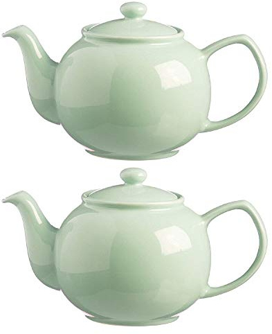 Price & Kensington Traditional Ceramic Tea Serving Teapot 2 Cup Mint (Pack of 2)