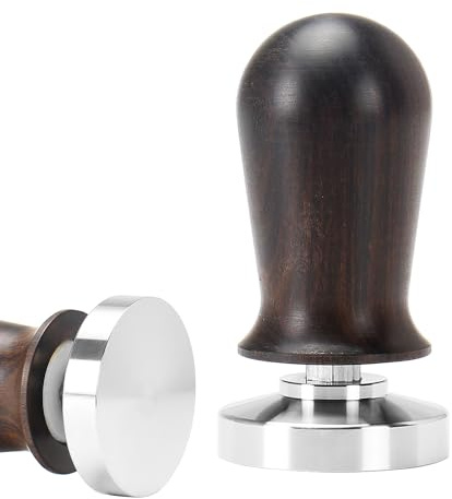 DIBTSA 53mm Kaffee Tamper, 304 Edelstahl Base Espresso Tamper mit 30lbs Anpressdruck, für 54mm Kaffee Siebträger