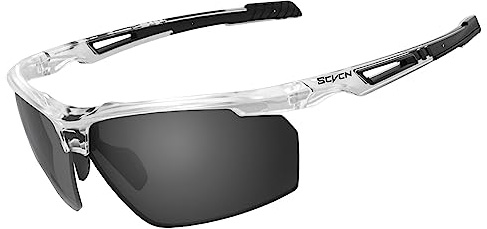 SCVCN Lunettes de Cyclisme Polarisées, Lunettes de Soleil Sport pour Hommes et Femmes, Lunettes de Vélo MTB UV400 pour Vélo, Course, Baseball, Golf, Conduite 07