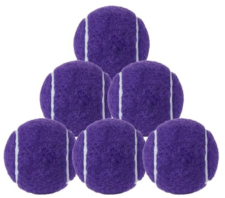 F Fityle 6pcs Tennisbälle 64mm Dia Übung für Anfänger Trainingställe für Indoor Spielen Enthusiasten Outdoor -Anfänger, Lila