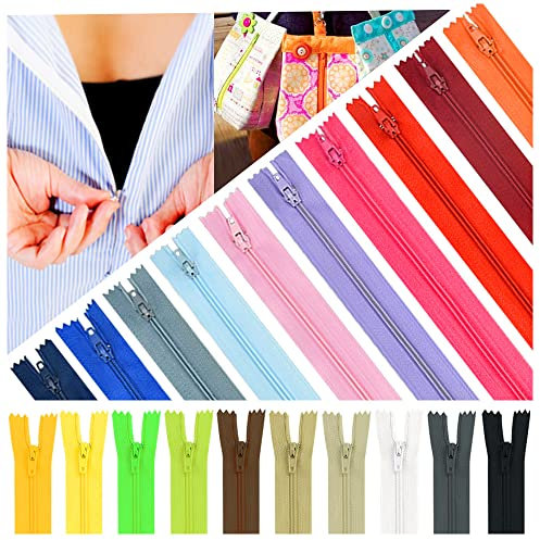 jtdeal 50 Stück Reißverschlüsse 20 cm Nylon mehrfarbig Nylon Spule Reißverschlüsse für Nähen und Handwerk, Taschen und Basteln (20 verschiedene Farben)