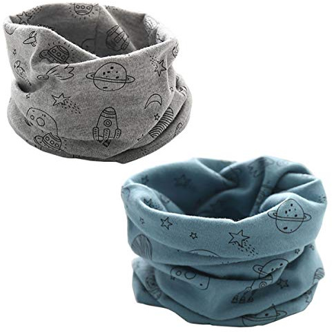 PAADIYA Boomly Écharpe d'hiver bébé enfant Écharpe en boucle collier chaud Foulards Écharpe en coton Joint torique Cache-cou Neck Warmer Echarpe Bandana