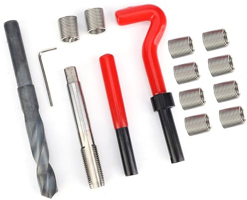15 pièces inserts filetés M14x1.5 filetage femelle réparation kit d'assortiment d'accessoires perceuse, Coffret filet rapporté, kit réparation Filetage