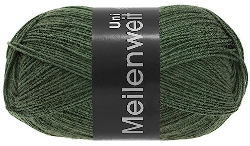 LANA GROSSA Meilenweit 100 | Sockenklassiker, uni und bedruckt, waschmaschienenfest | Handstrickgarn aus 80% Schurwolle & 20% Polyamid | 100g Wolle zum Stricken & Häkeln | 420m Garn FB1378