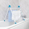 BLACK+DECKER Extendable Over Bath Airers, Two Colours, Adjustable Rotation, 10 Bars with 5.6m Total Drying Space, Folds for Compact Storage, Aqua (63219, 63229)